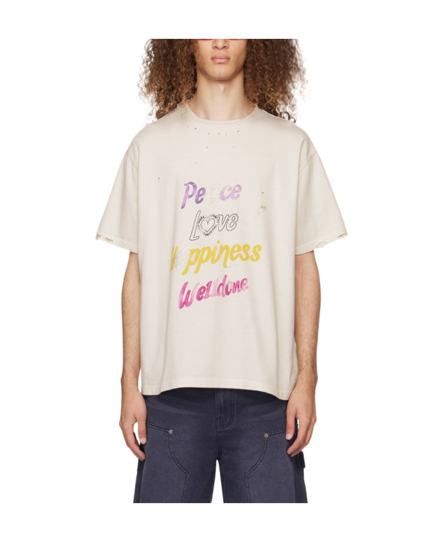We11 Done Peace Logo-print T-shirt In White