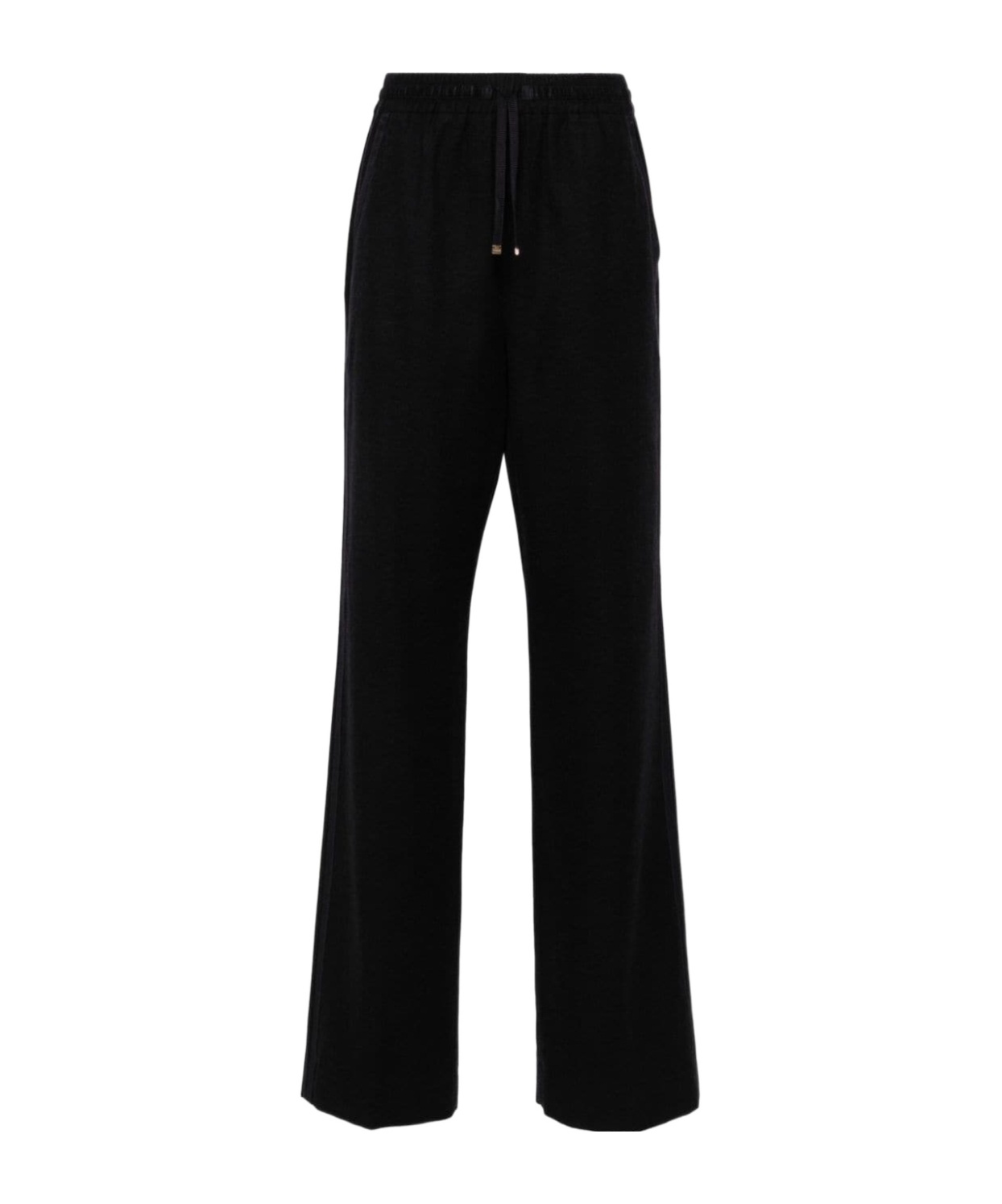 Moncler Virgin Wool Blend Pants In Blue