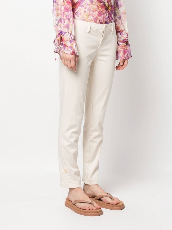 Liu •jo Slim-fit Trousers In White