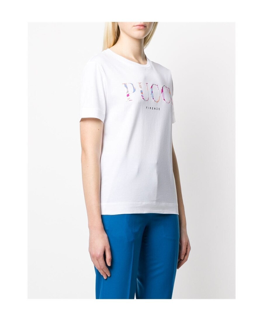 EMILIO PUCCI LOGO PRINTED T-SHIRT 