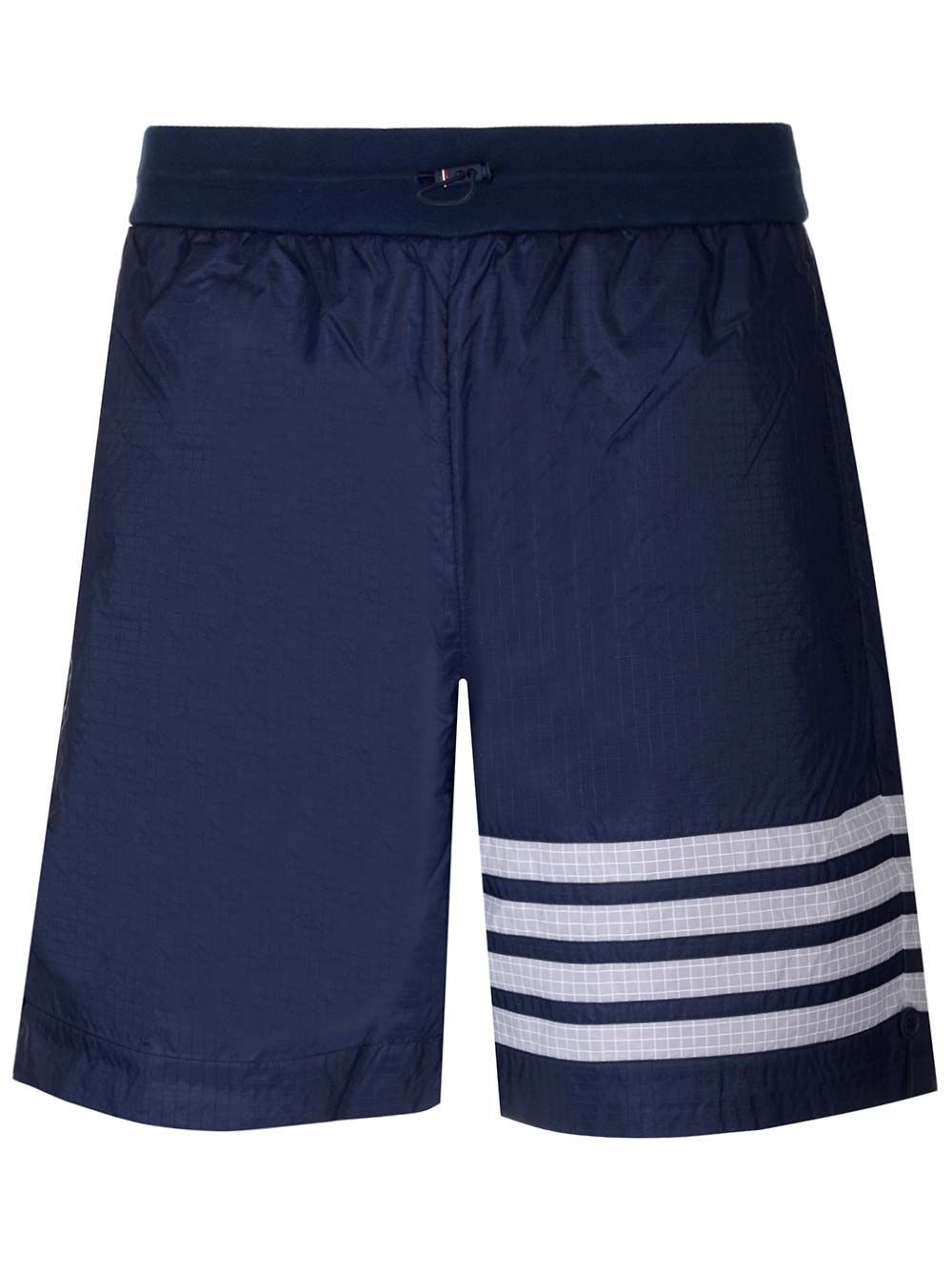 Thom Browne 4-bar Stripe Detailed Shorts In Blue