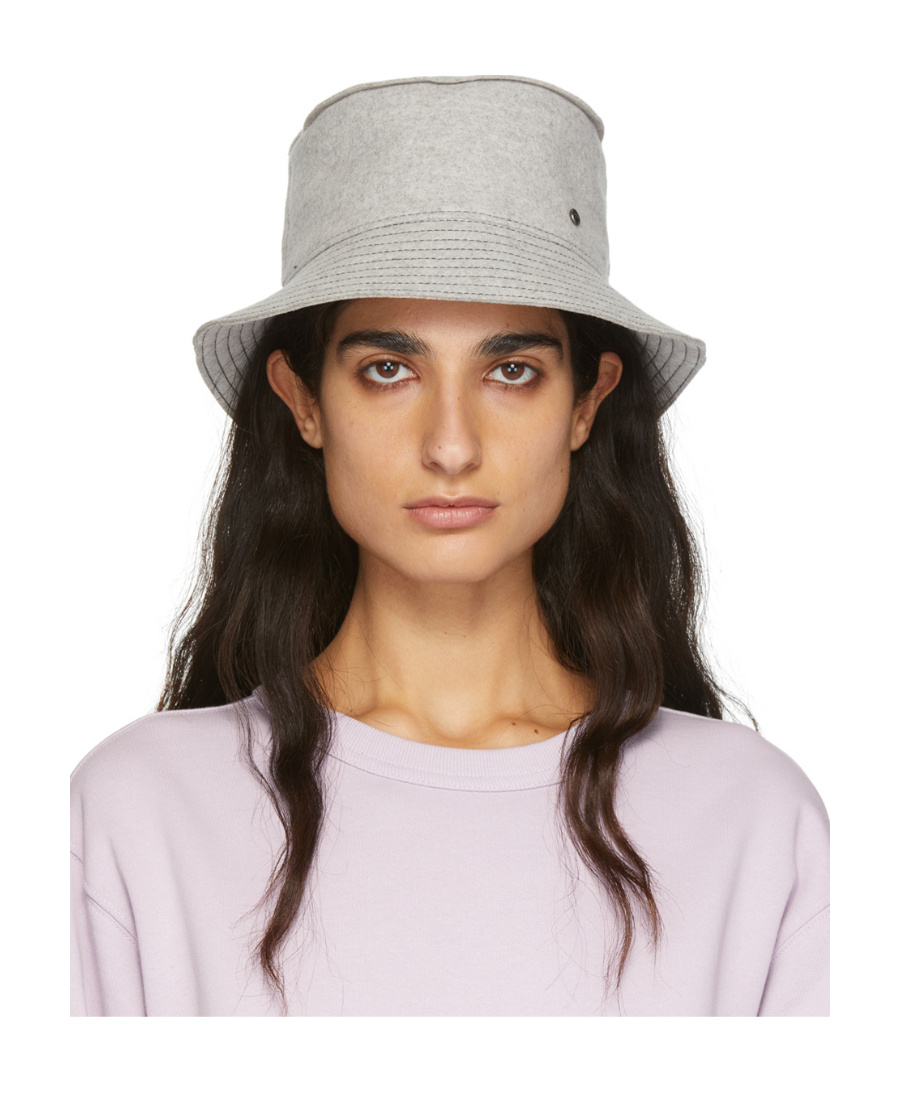 MAISON MICHEL CONTRAST-COLORED STITCHING FISHERMAN'S HAT
