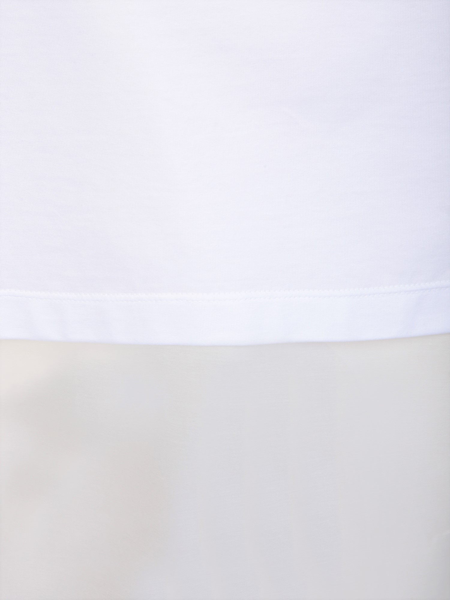 Shop Fabiana Filippi Semi-sheer Panelled Crewneck Top In White