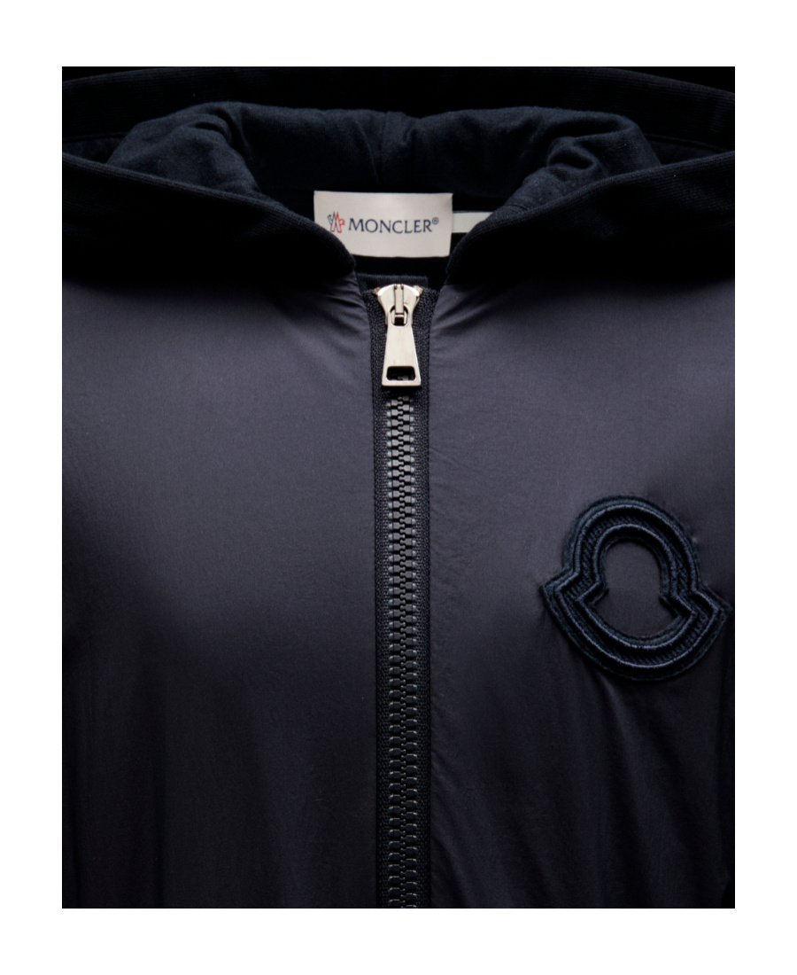 Moncler Teen Half-zip Hoodie Dress In Blue
