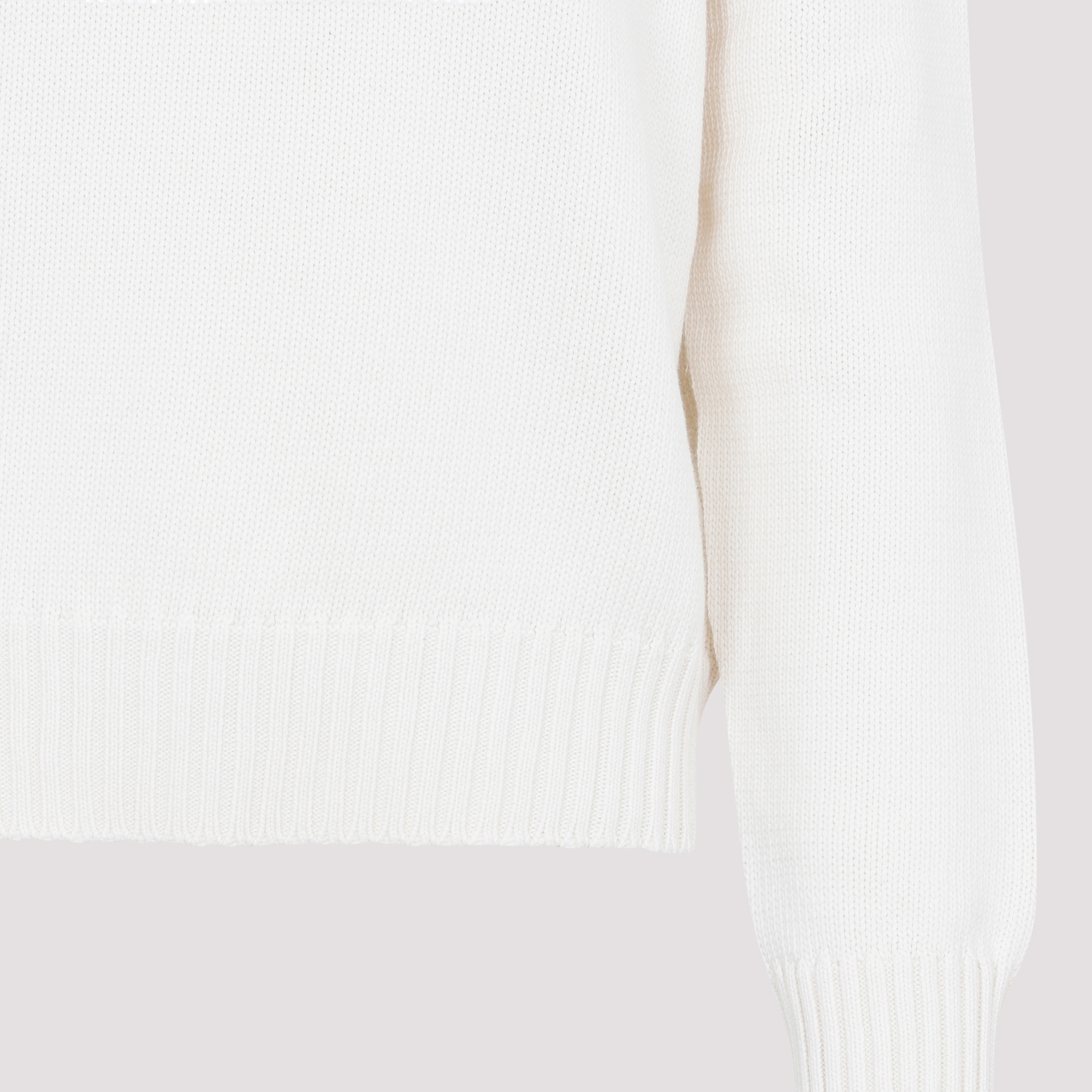 Polo Ralph Lauren Logo-embellished Long-sleeve Jumper In White