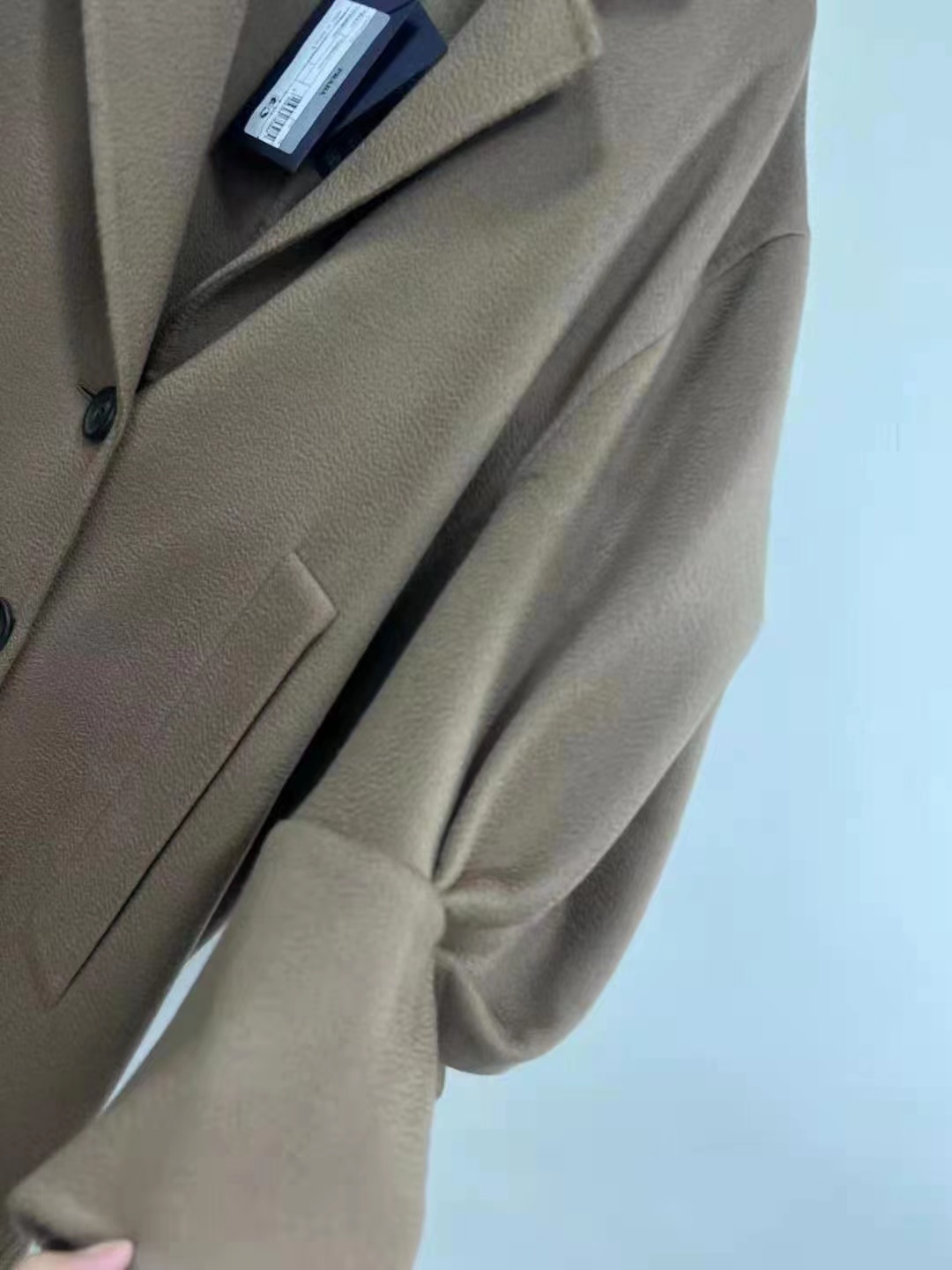 Prada Lapel Coat In Brown