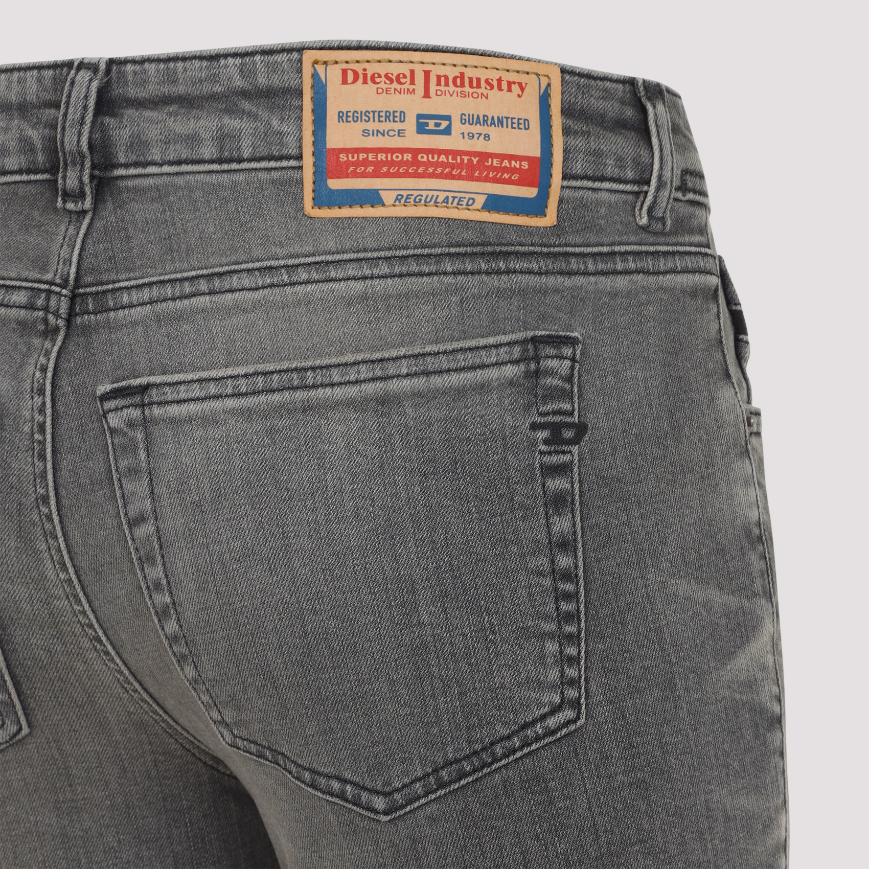 Diesel Five-pocket Design Flared Jeans In Gray