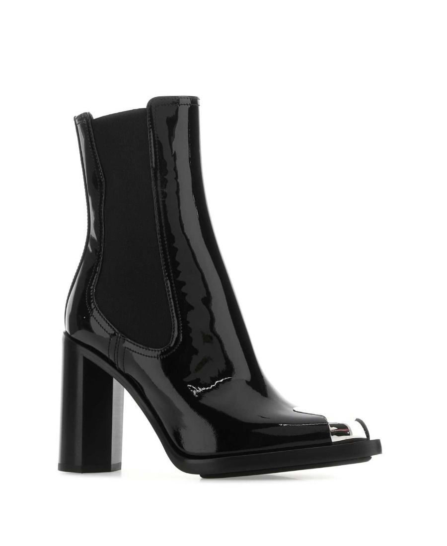 Alexander Mcqueen Alexander Mc Queen Punk 90mm Leather Chelsea Boots In Black