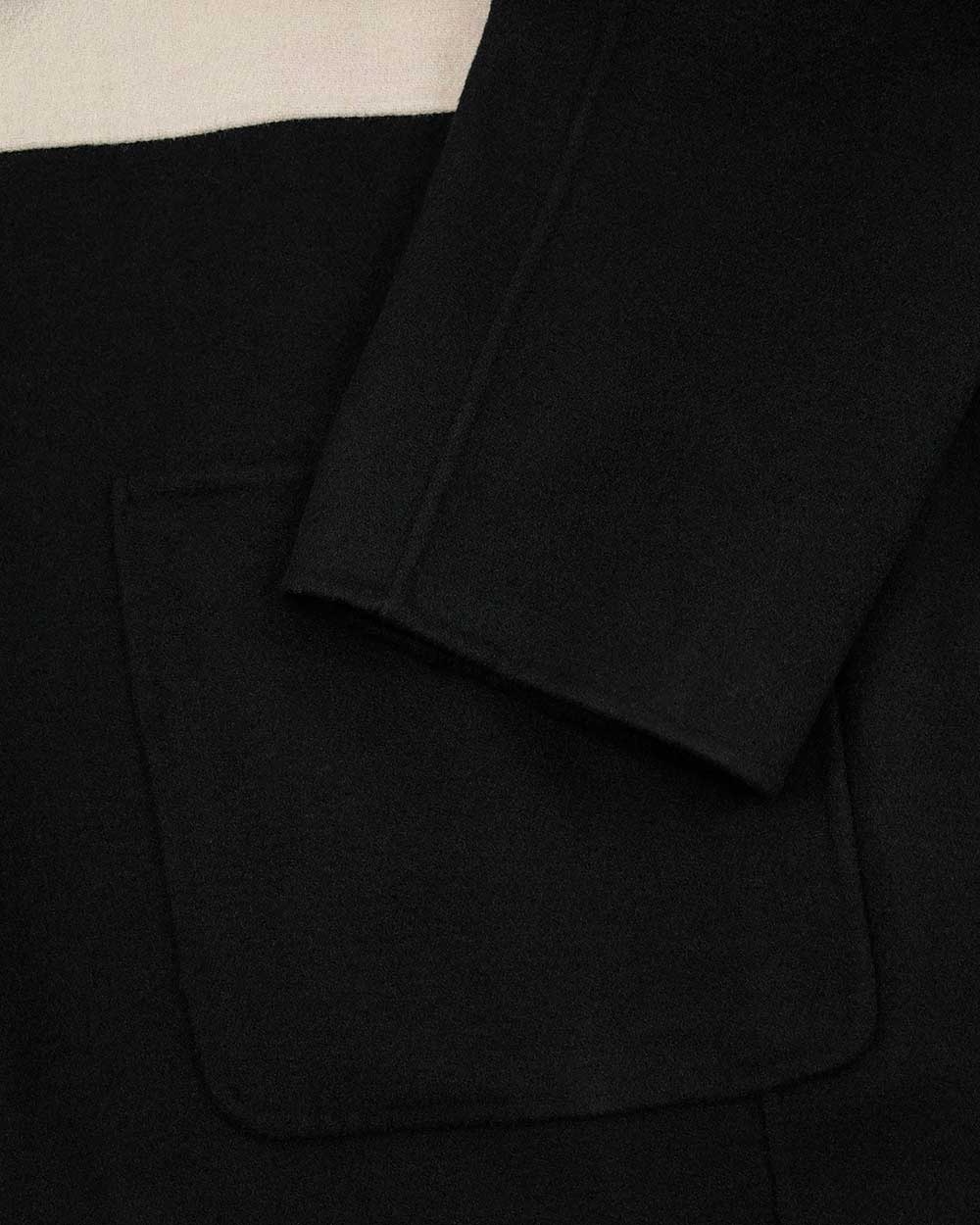Weekend Max Mara Wool Patchwork Coat In Black