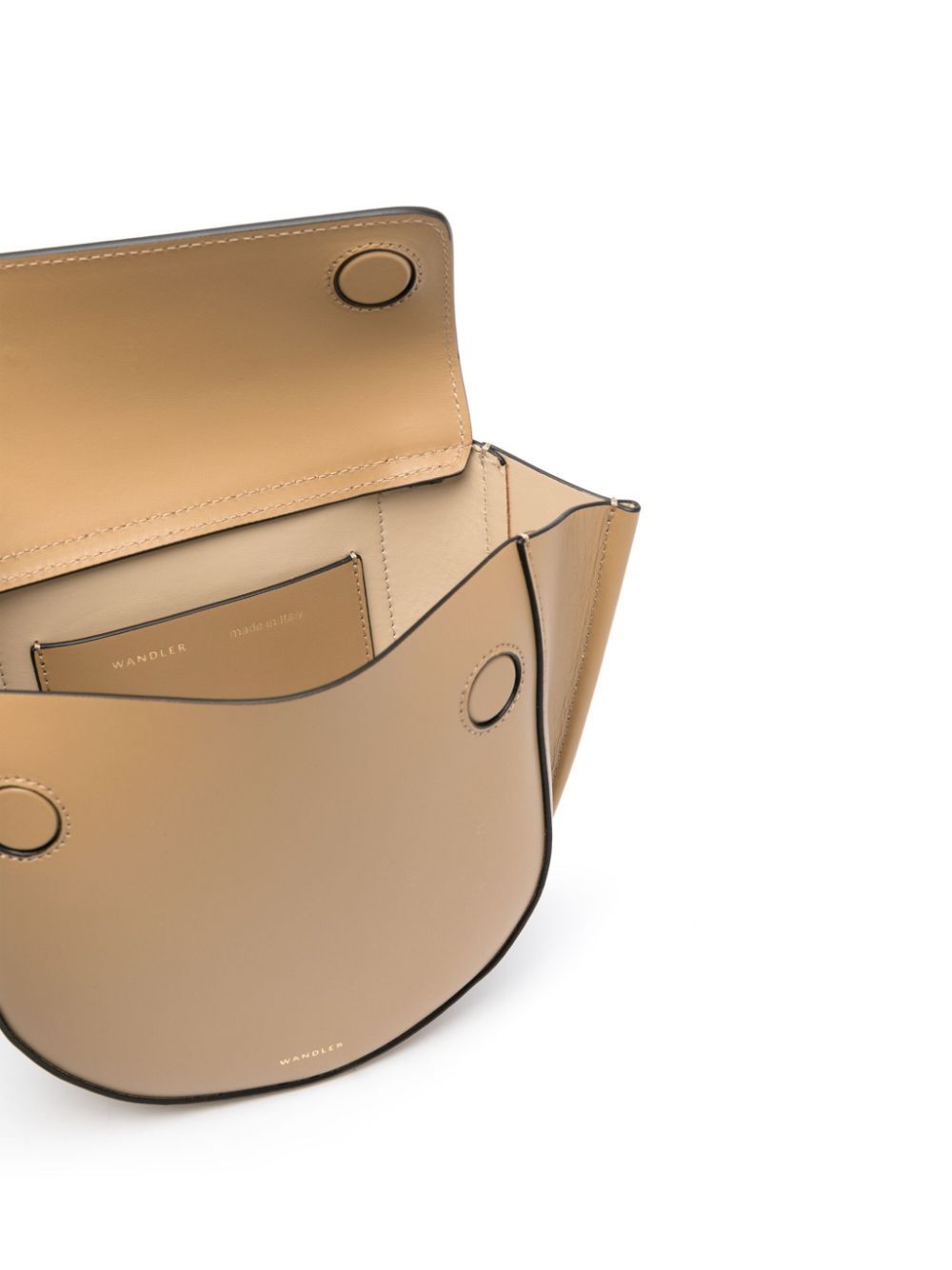 Shop Wandler Mini Hortensia Leather Tote Bag In Nude