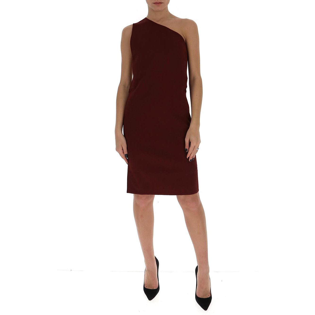 BOTTEGA VENETA ONE-SHOULDER MIDI DRESS