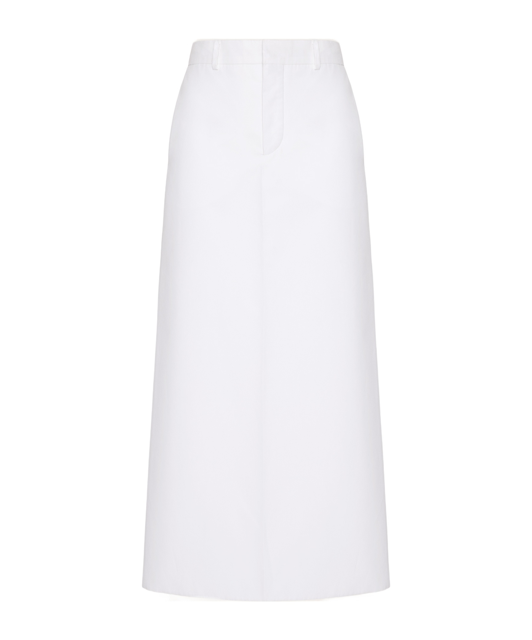 Shop Valentino Cotton Midi Skirt In White