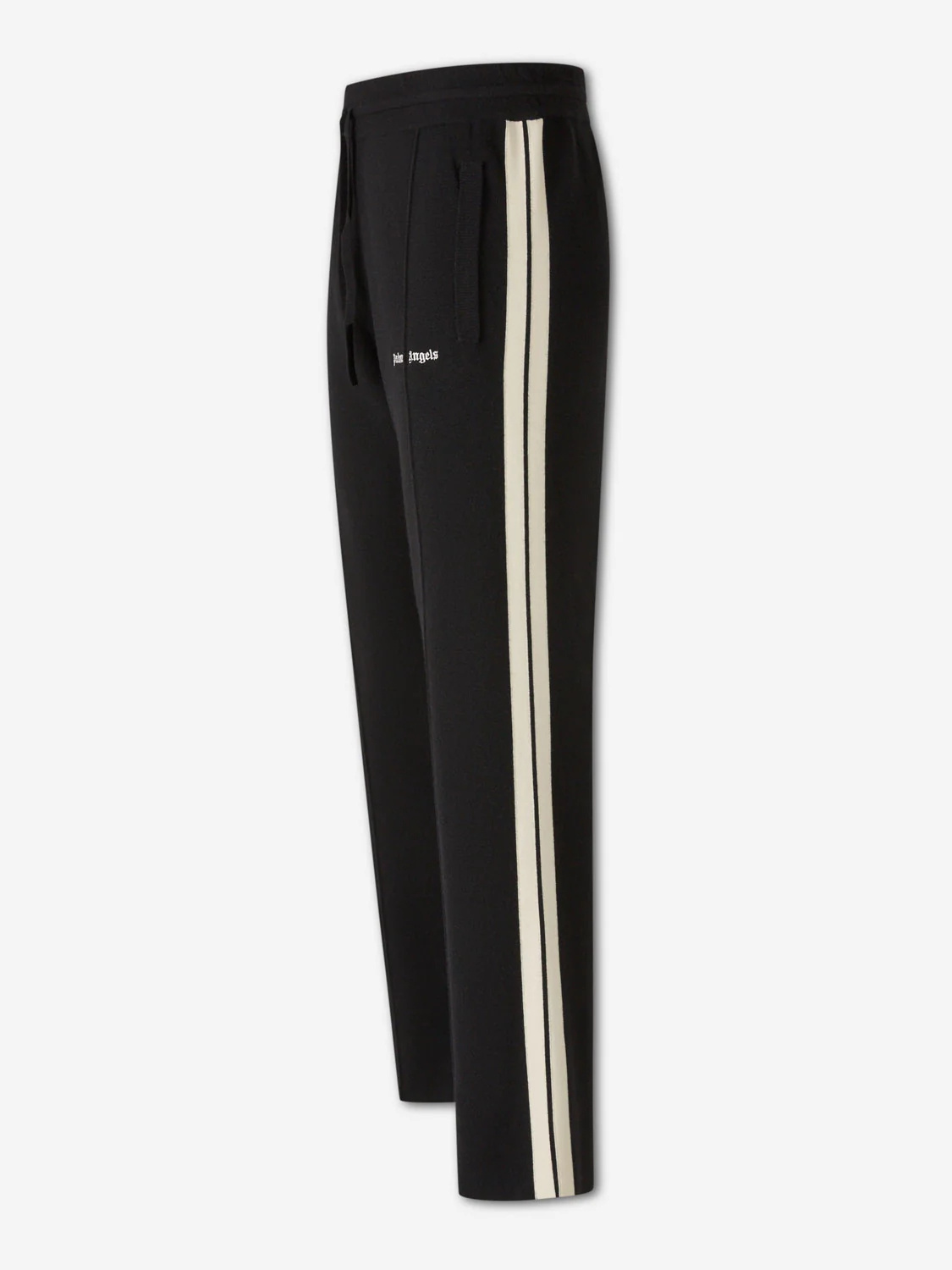 Palm Angels Logo-embroidered Knitted Trousers In Black