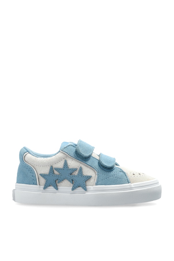 Amiri Kid's Sunset Skate Low-top Leather Sneakers, Toddler In Blue