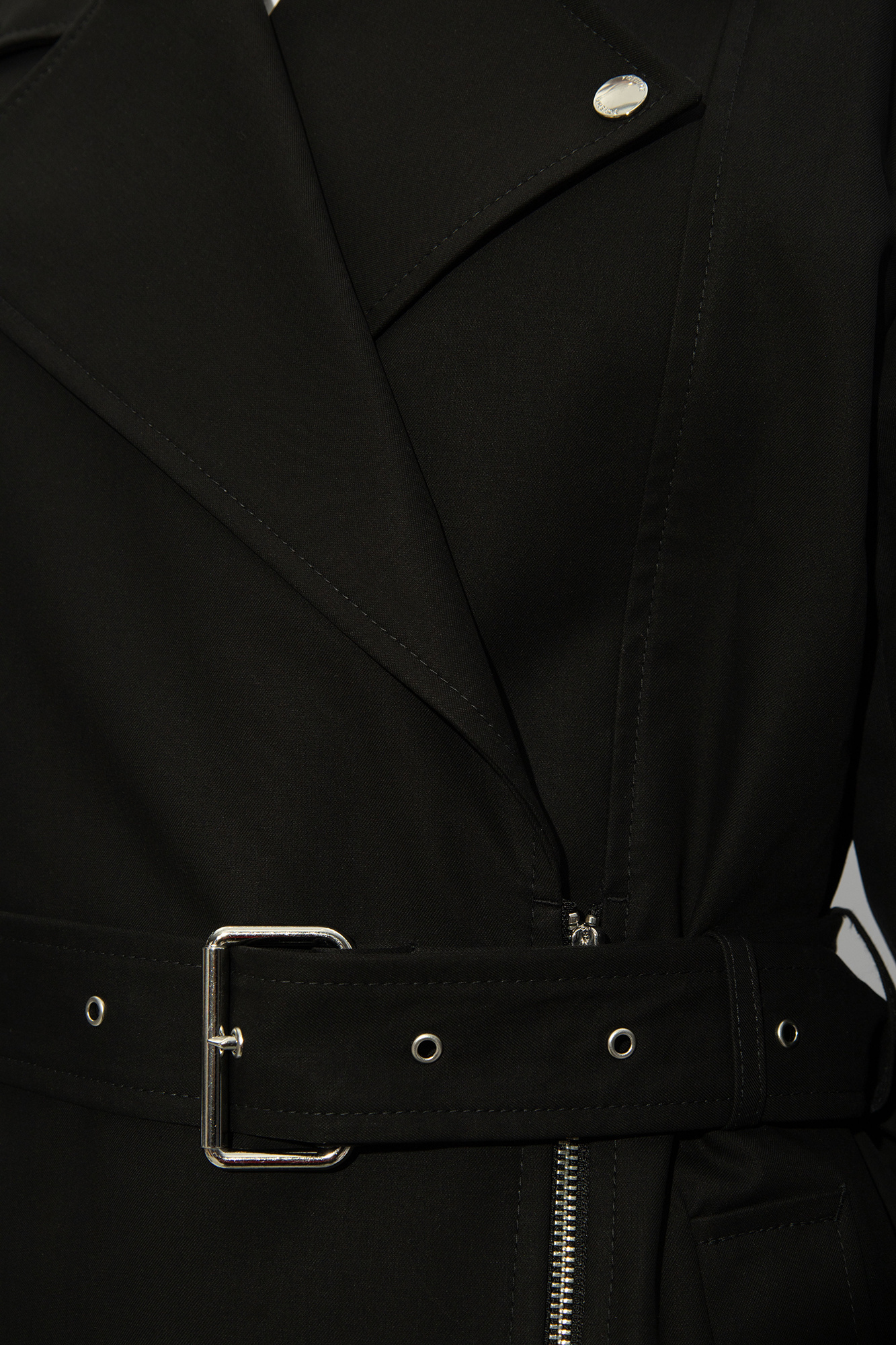 Totême Long Belted Trench Coat In Black