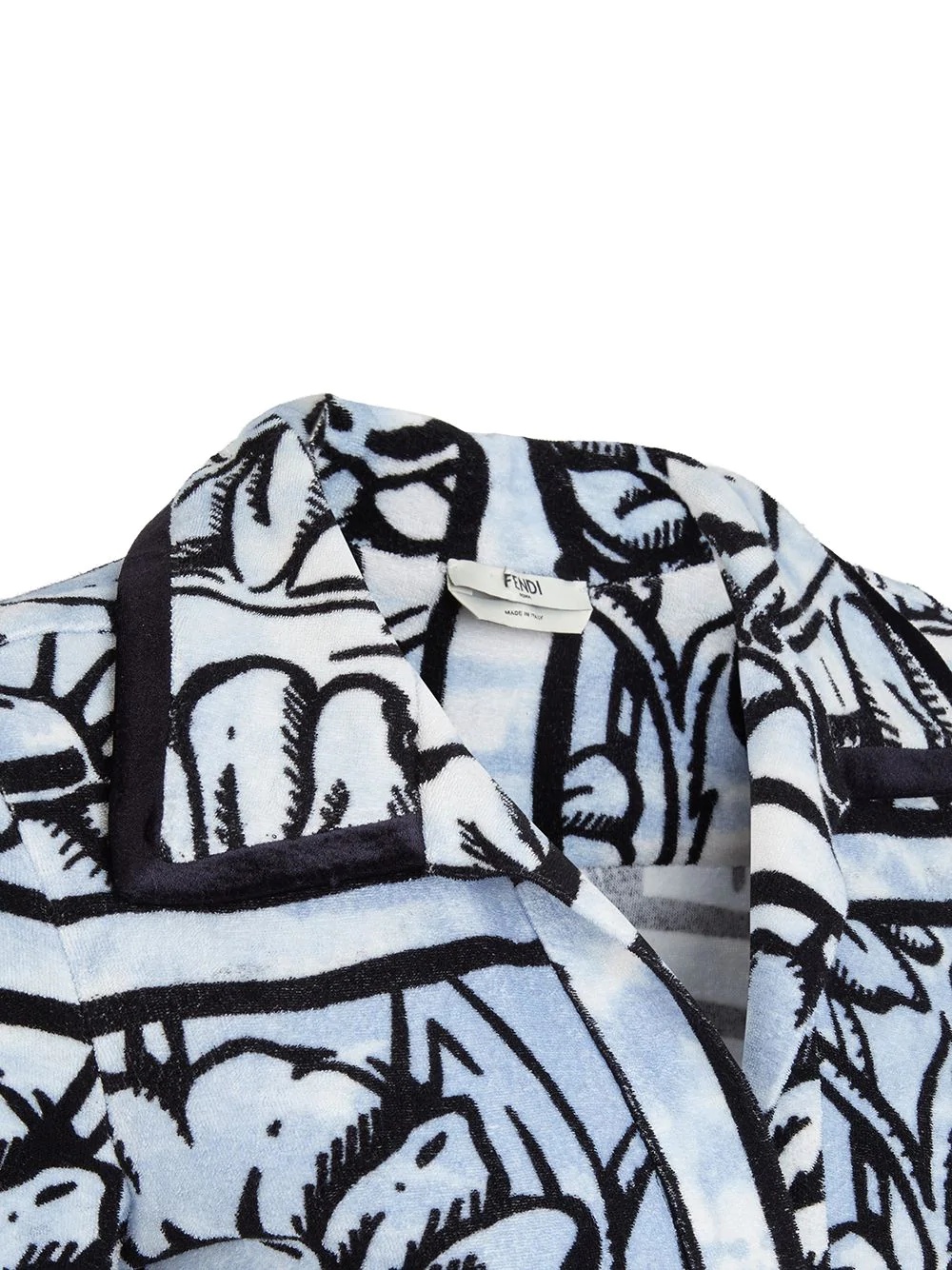 Fendi Printed Short-sleeved Dress In White