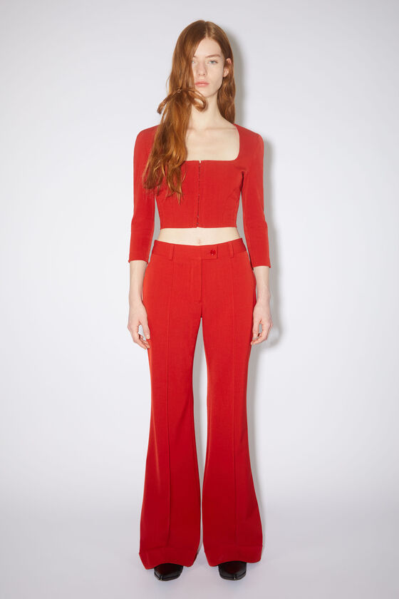 Acne Studios Wide-leg Trousers In Red