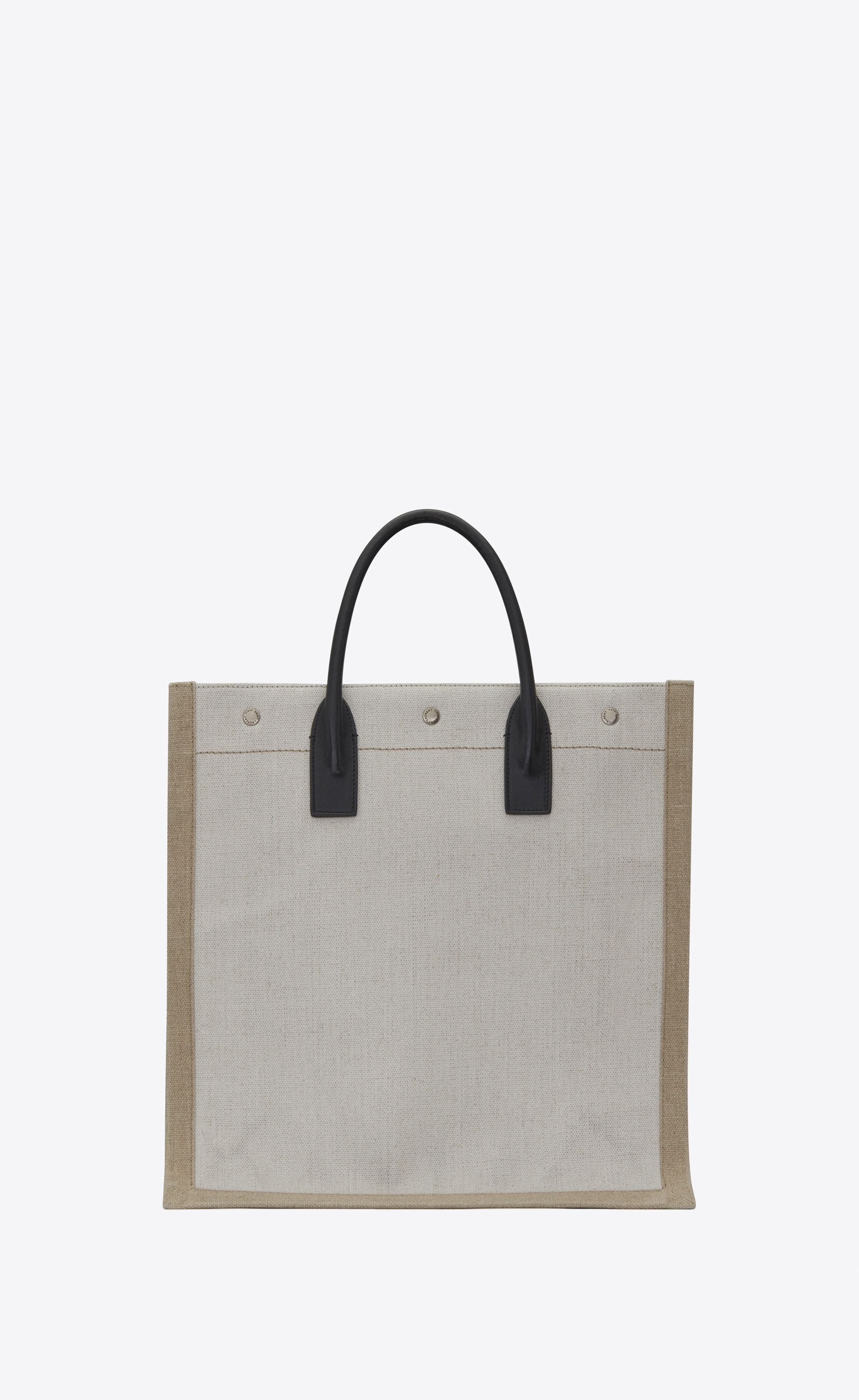 Saint Laurent Logo-print Tote Bag In White