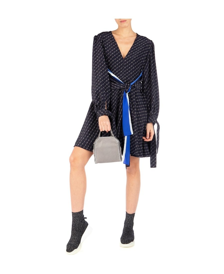 Stella Mccartney Tiny Falabella Tote Bag In Gray