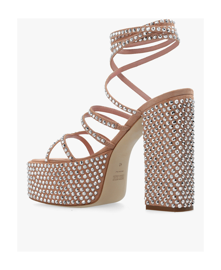 Paris Texas Holly Evita 130mm Platform Sandals In Brown