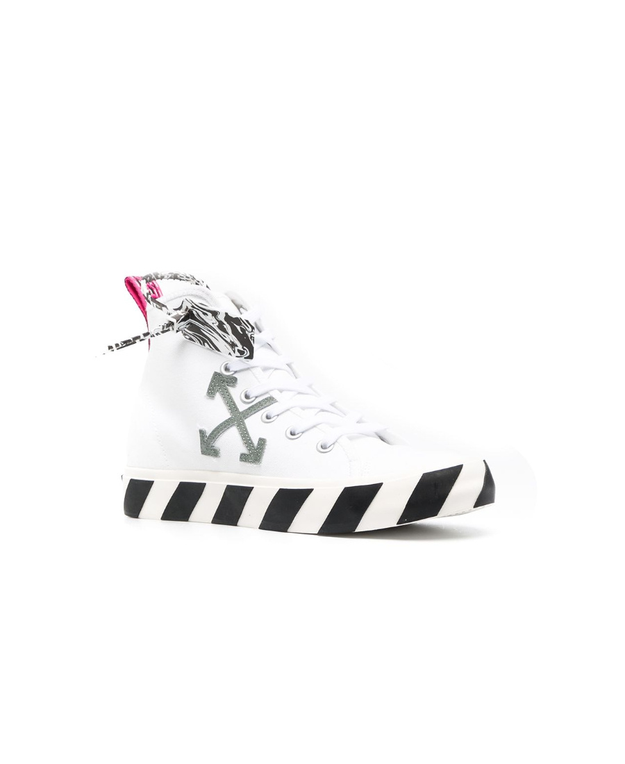 Off-white Vulcanised Mid-top Sneakers In White
