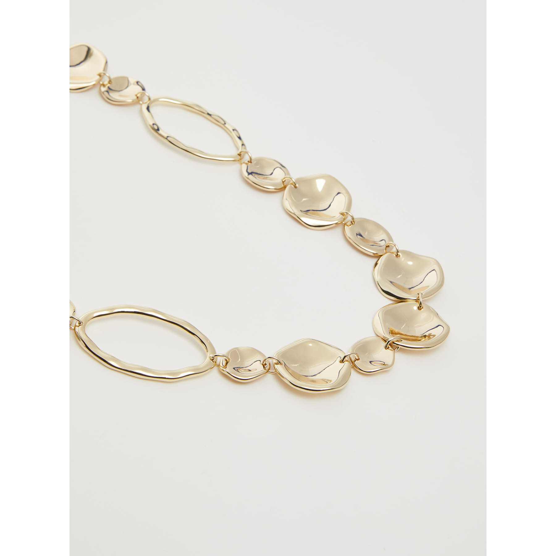 Max Mara Geometric-element Necklace In Golden