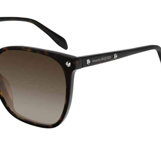 Alexander Mcqueen Logo Details Sunglasses In Multicolor
