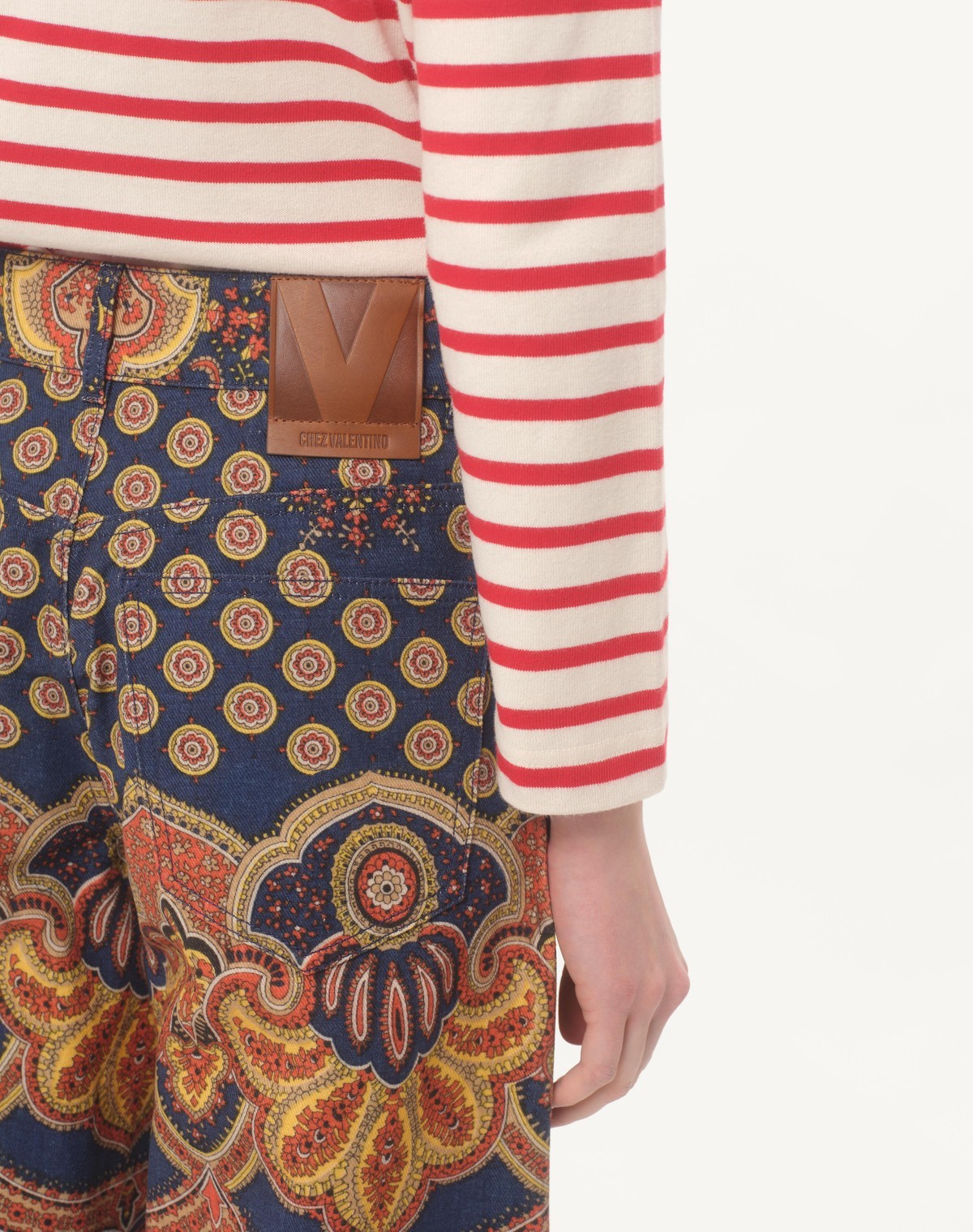 Valentino Pattern Jeans In Multicolor