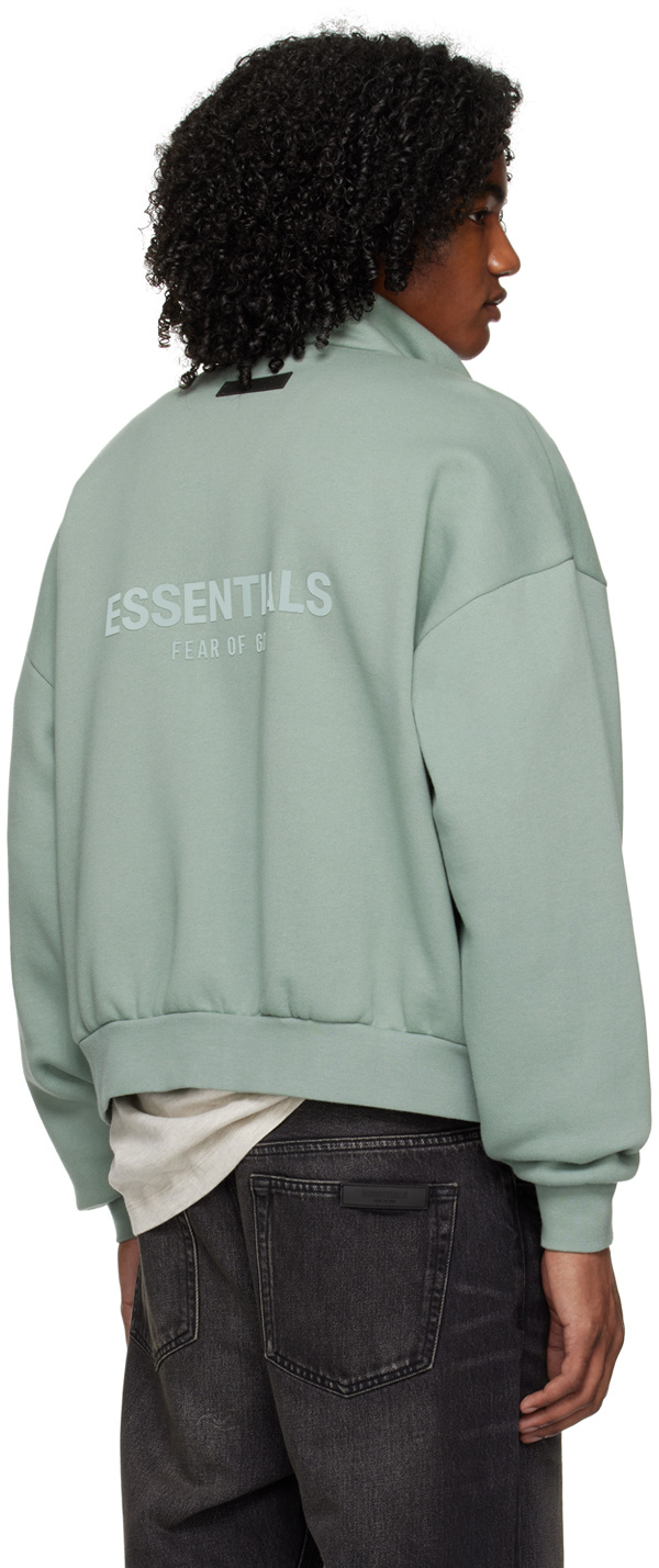 Essentials Fullzip Cotton-blend Jacket In Green