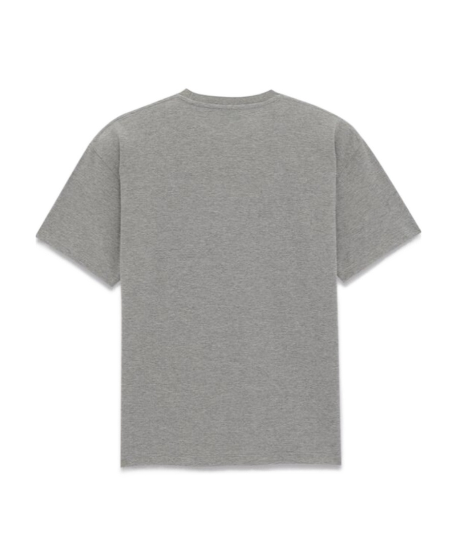 Saint Laurent Cassandre Cotton Blend T-shirt In Gray