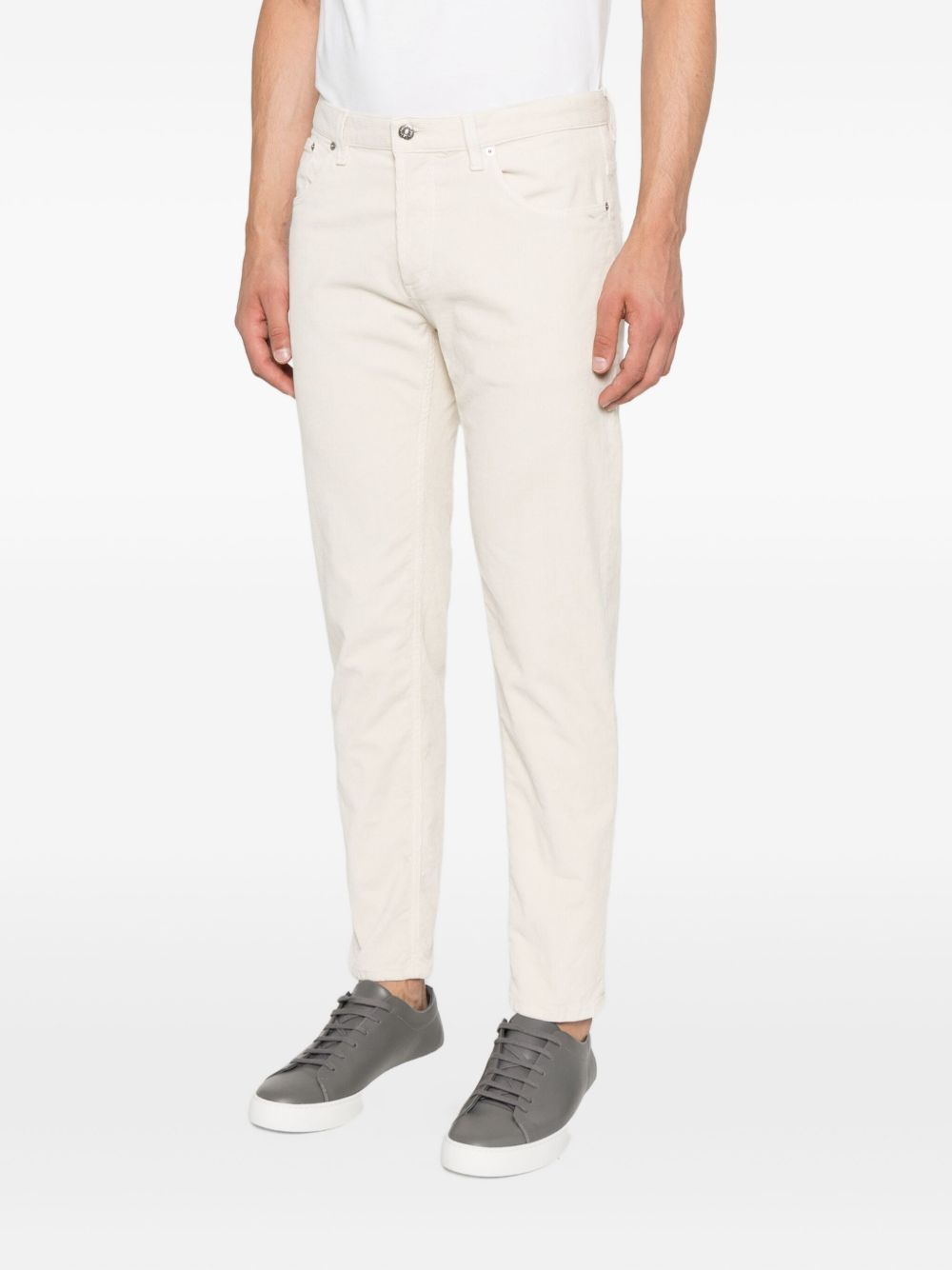 Dondup Natural Straight Leg Jeans In White