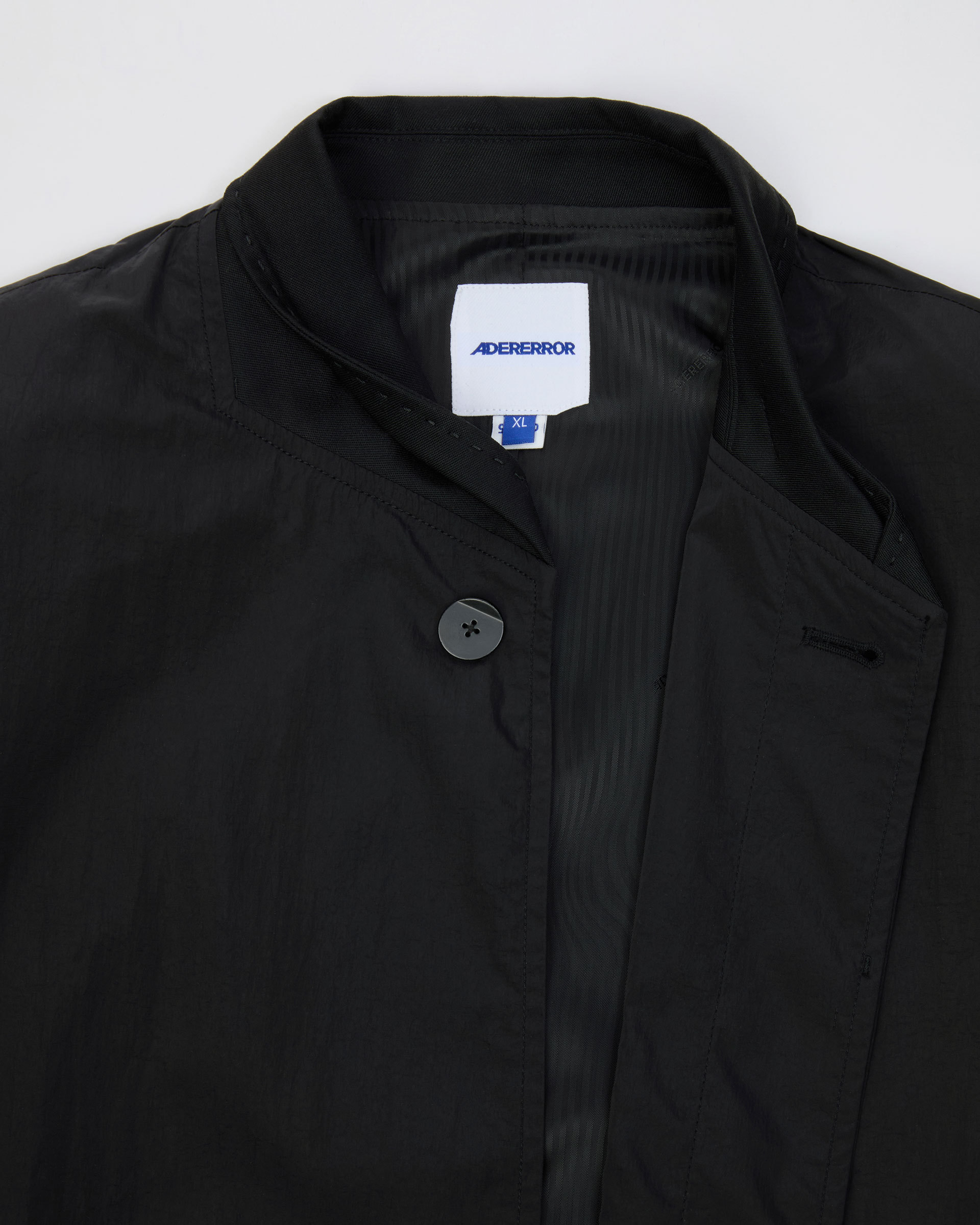 Ader Error Single Breasted Trench Coat In Black