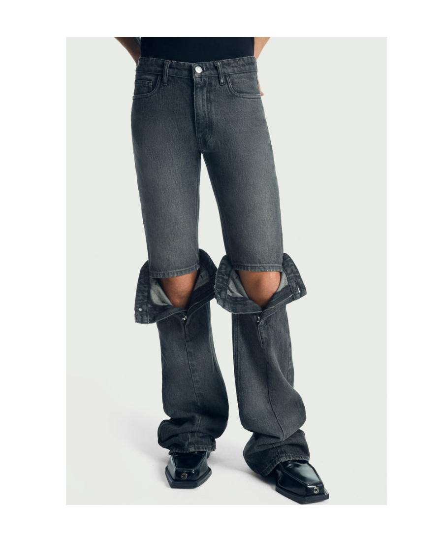 Coperni Knee-opening Jeans In Black