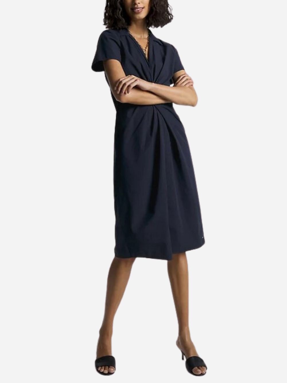 Tommy Hilfiger Short Sleeve Dress In Black