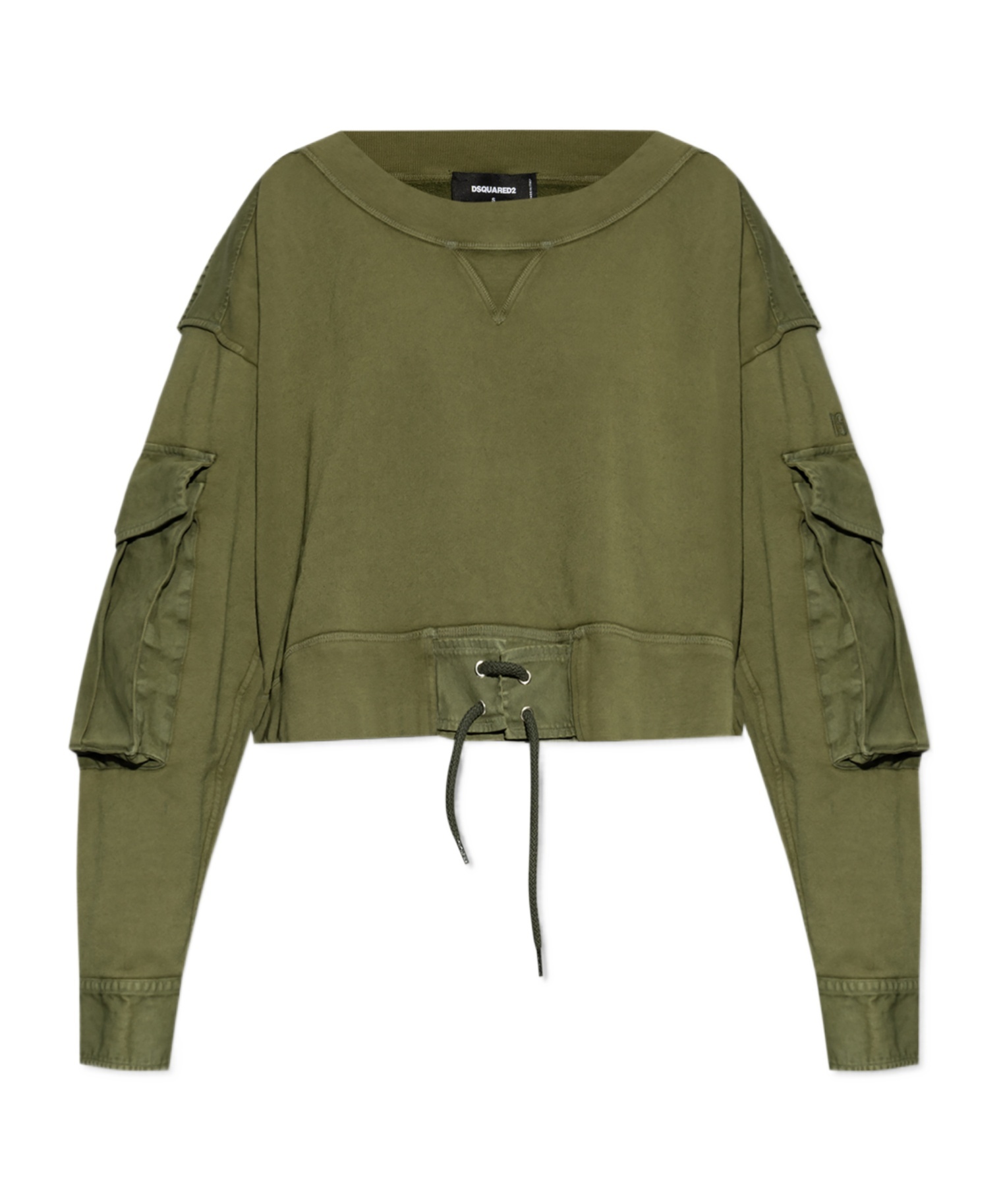 Dsquared2 Distressed Cargo Sweatshirt In Green