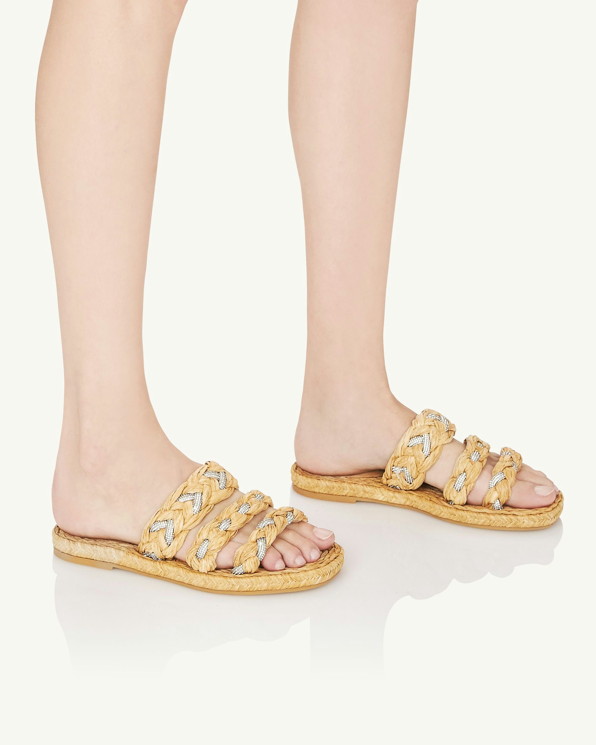 Aquazzura Woman Espadrilles Beige Size 7.5 Natural Raffia In Nude