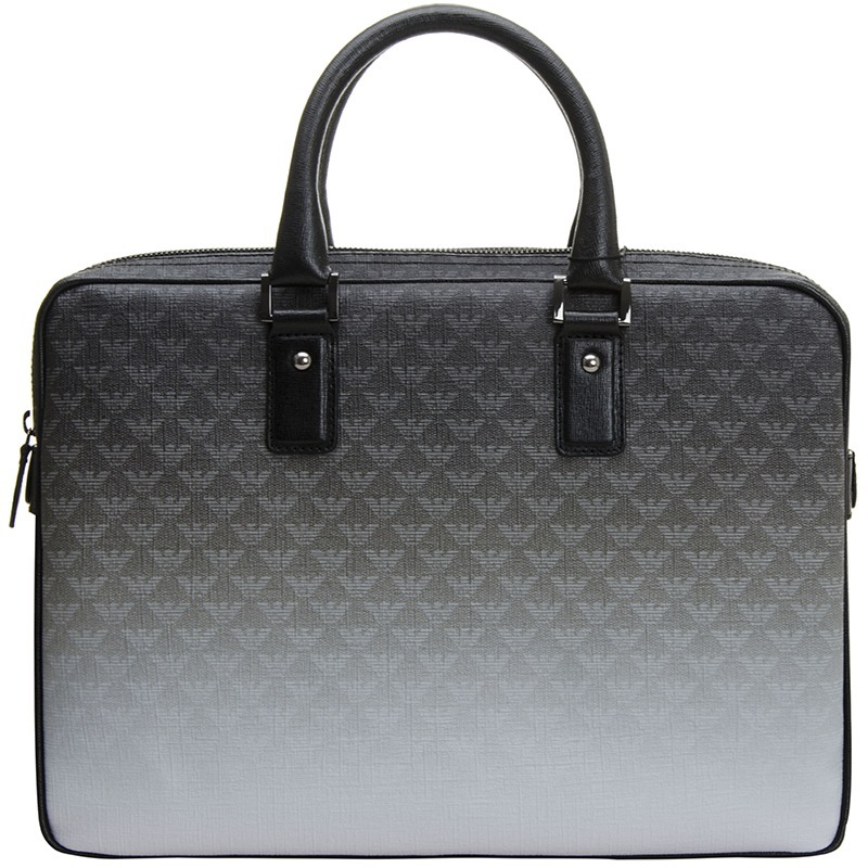 Emporio Armani Logo Details Handbag In Black