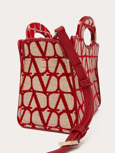 Valentino Le Troisième Toile Iconographe Top Handle Bag In Red