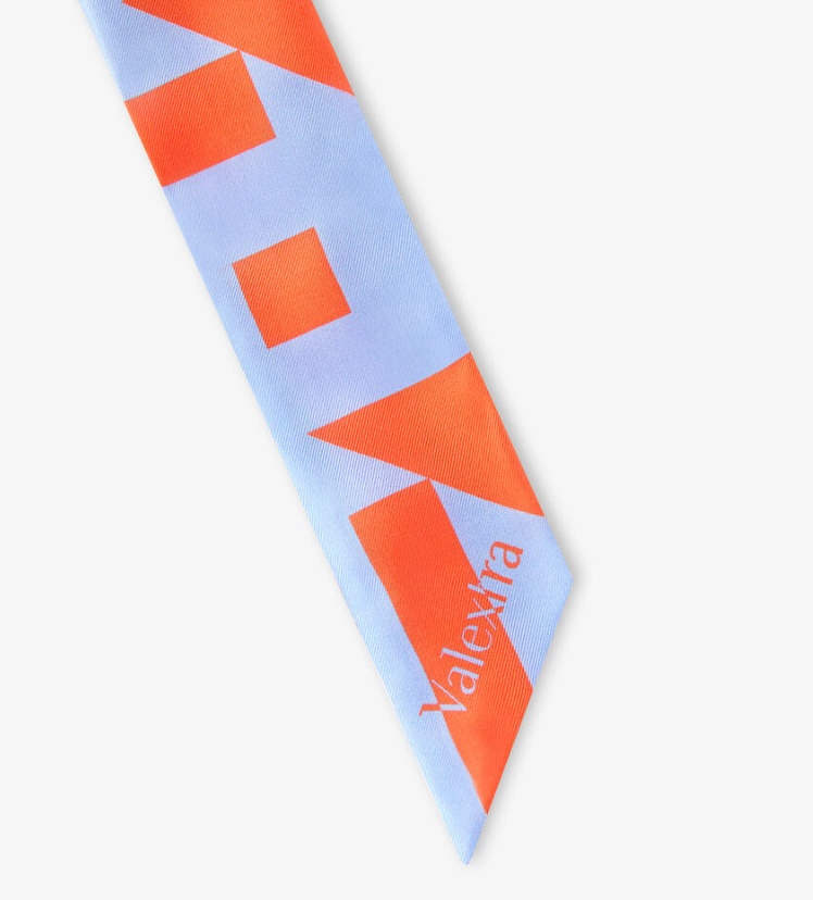 Valextra Love Lines Silk Band In Multi