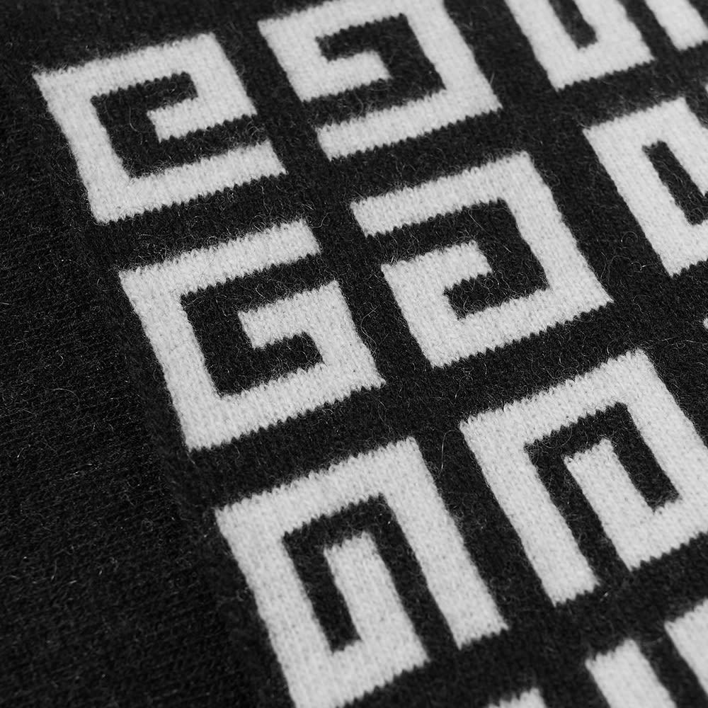 Givenchy Reversible Logo-intarsia Scarf In Black