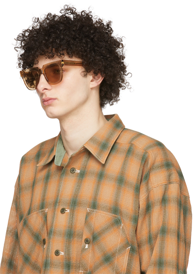 Retrosuperfuture Logo Sunglasses In Green