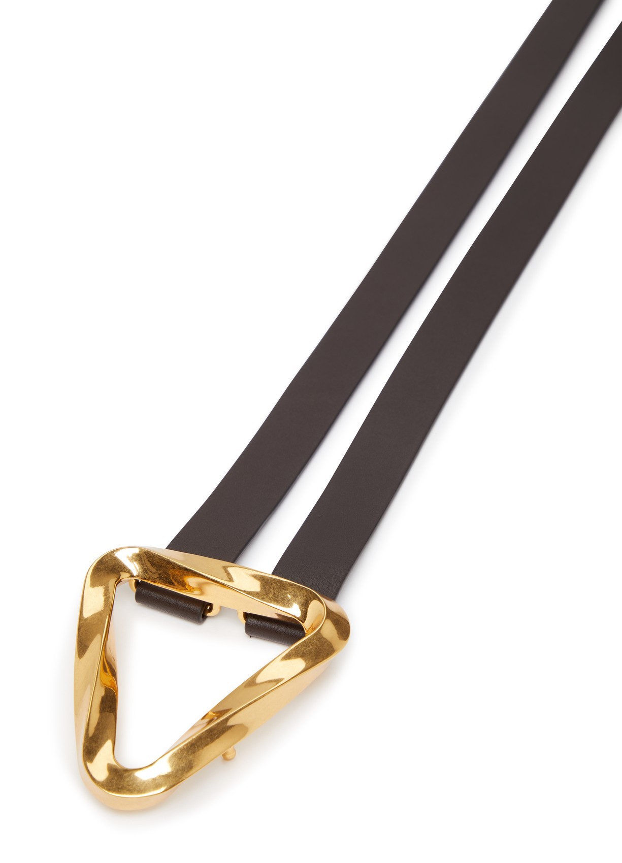 Bottega Veneta Triangle Buckle Belt In Black