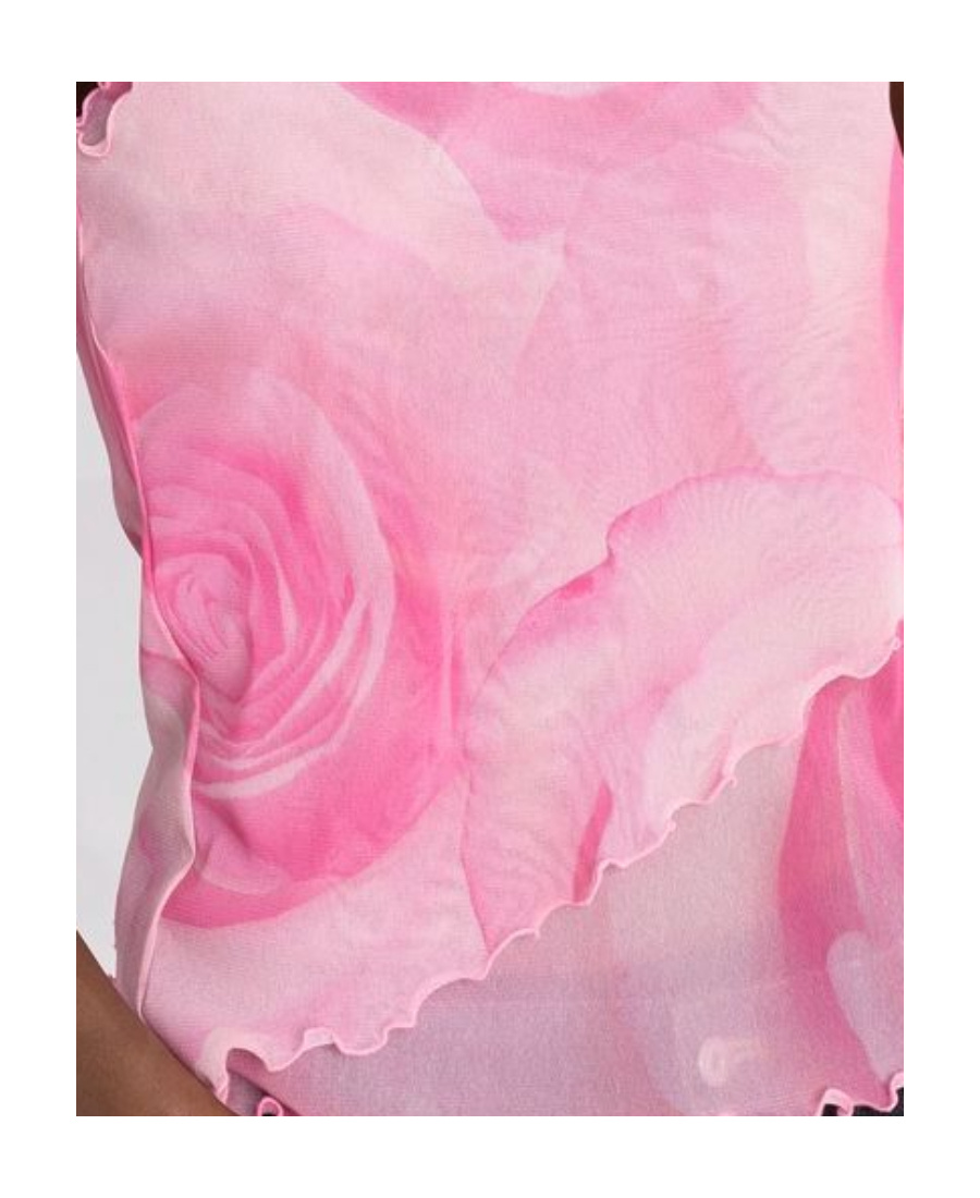 BLUMARINE ROSE-PRINT TANK TOP