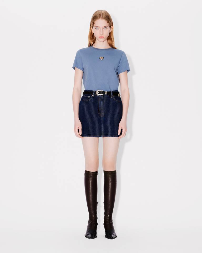 Kenzo Striped Mini Skirt In Blue