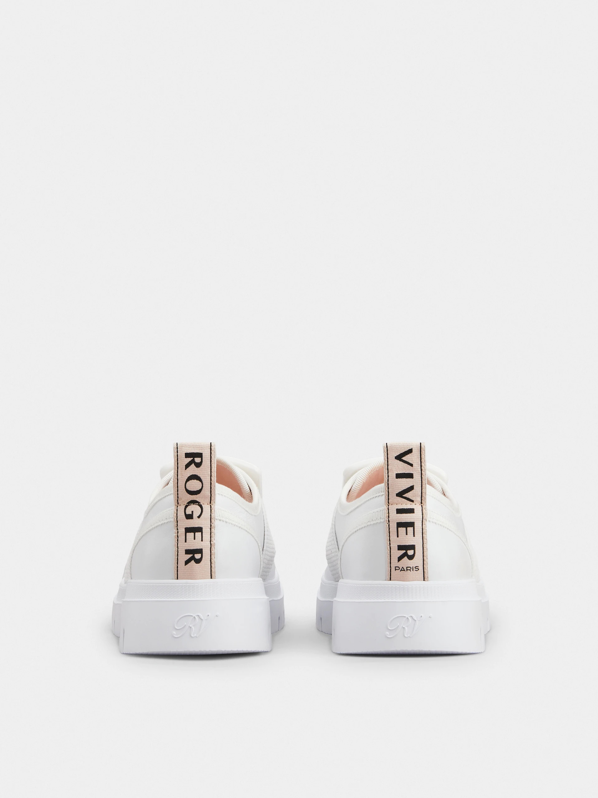 Roger Vivier Logo Casual Sneakers In White