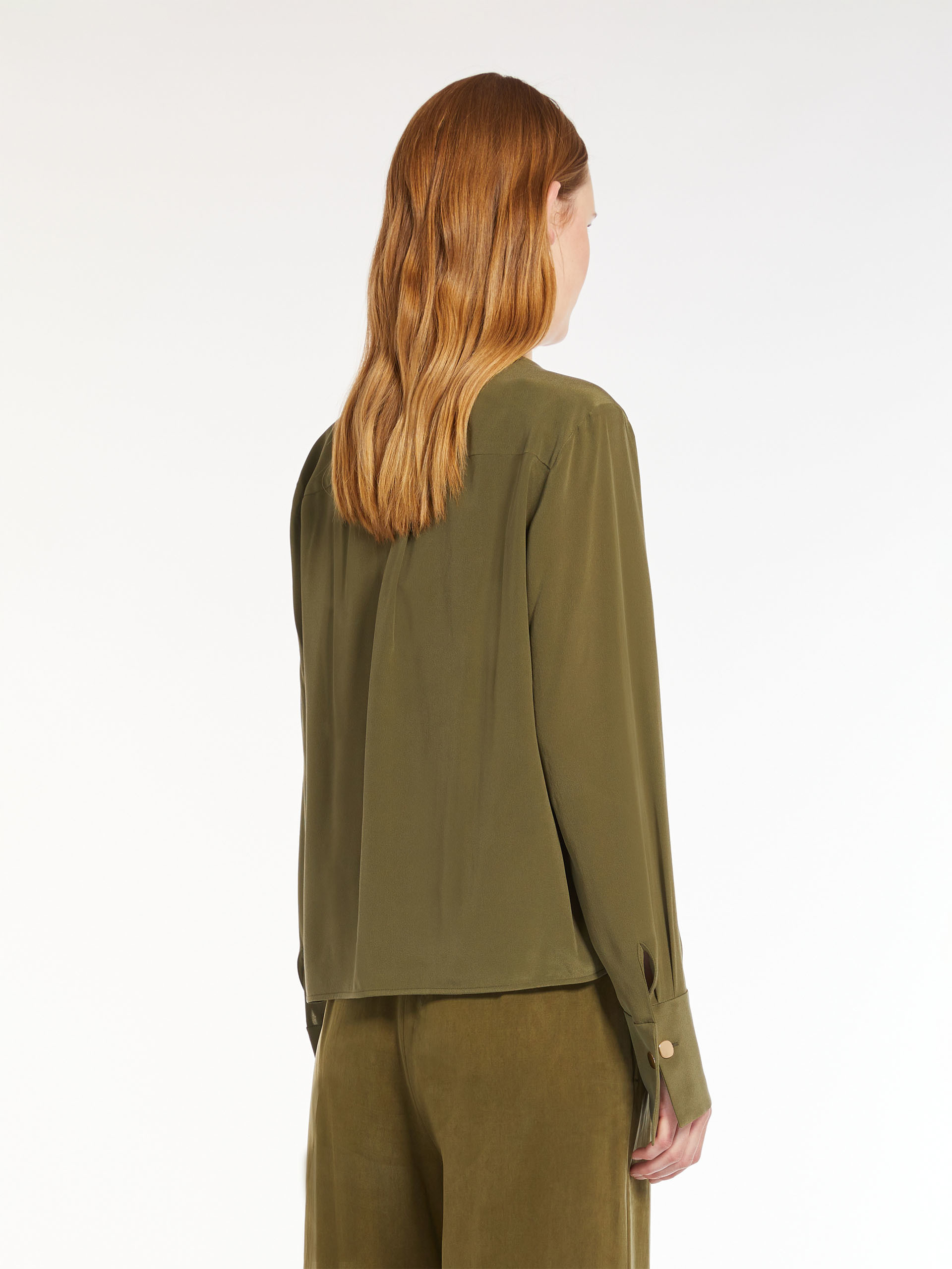 Max Mara Studio Shirt Woman Green In Green