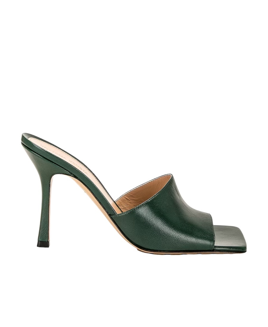 Bottega Veneta Stretch Mule Sandal In Green