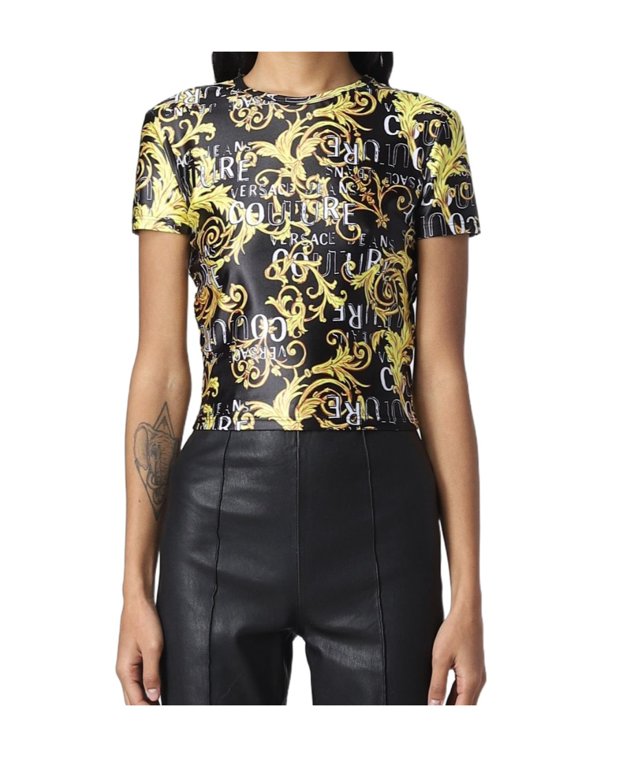 Versace Jeans Logo Short T-shirt In Multi