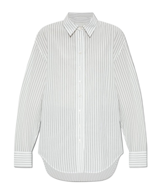 Isabel Marant Long-sleeved Shirt In White/black
