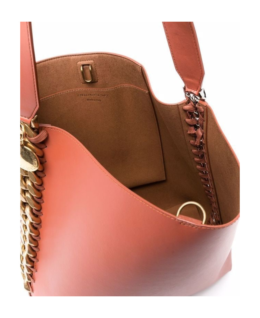 Stella Mccartney Chain-trimmed Tote Bag In Brown